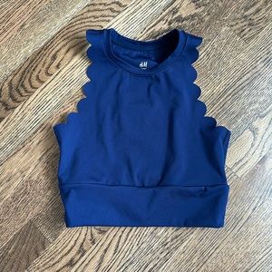 H&M Sport Scalloped Longline Sports Bra